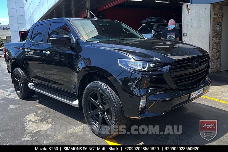 20x9.0 Simmons S6 Matte Black NCT on Mazda BT50