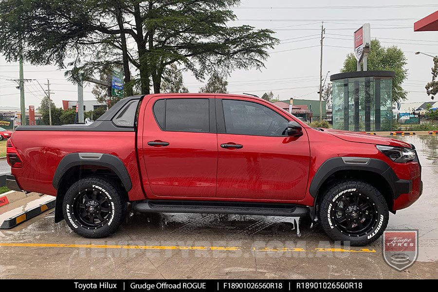 18x9.0 Grudge Offroad ROGUE on Toyota Hilux