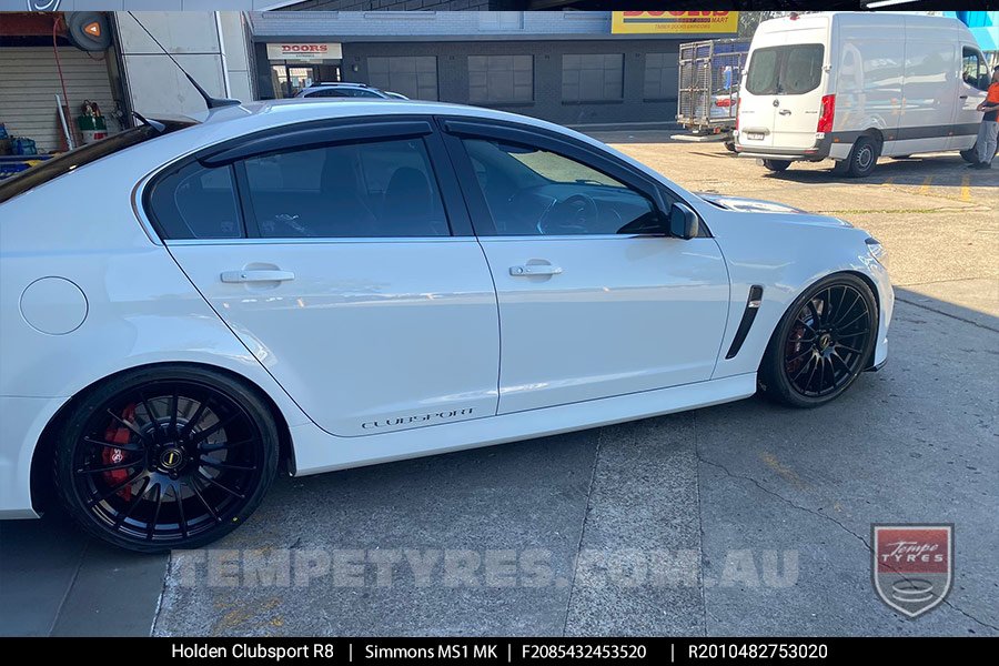 20x8.5 20x10 Simmons MS1 MK on Holden Clubsport