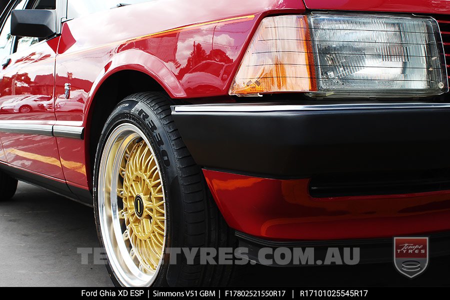 17x8.0 17x10 Simmons V51 GBM on Ford Fairmont