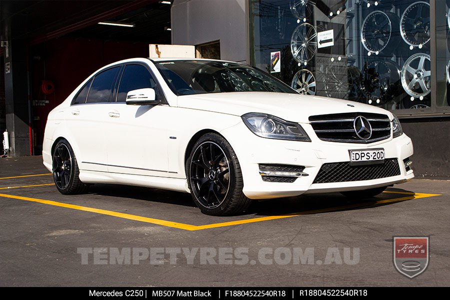 18x8.0 1328 MB507 Matt Black on Mercedes C-Class