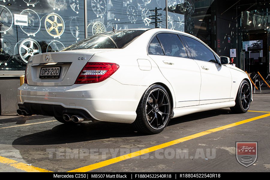 18x8.0 1328 MB507 Matt Black on Mercedes C-Class