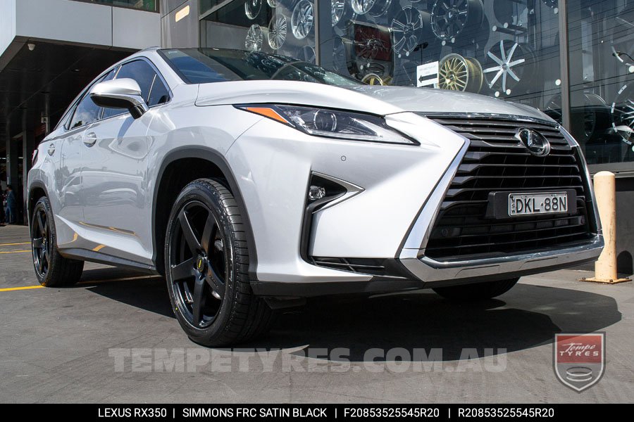 20x8.5 20x10 Simmons FR-CS Satin Black NCT  on LEXUS RX