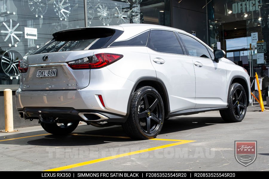 20x8.5 20x10 Simmons FR-CS Satin Black NCT  on LEXUS RX