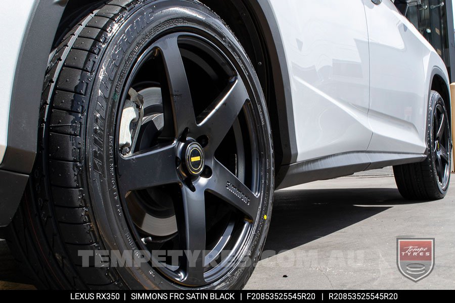 20x8.5 20x10 Simmons FR-CS Satin Black NCT  on LEXUS RX