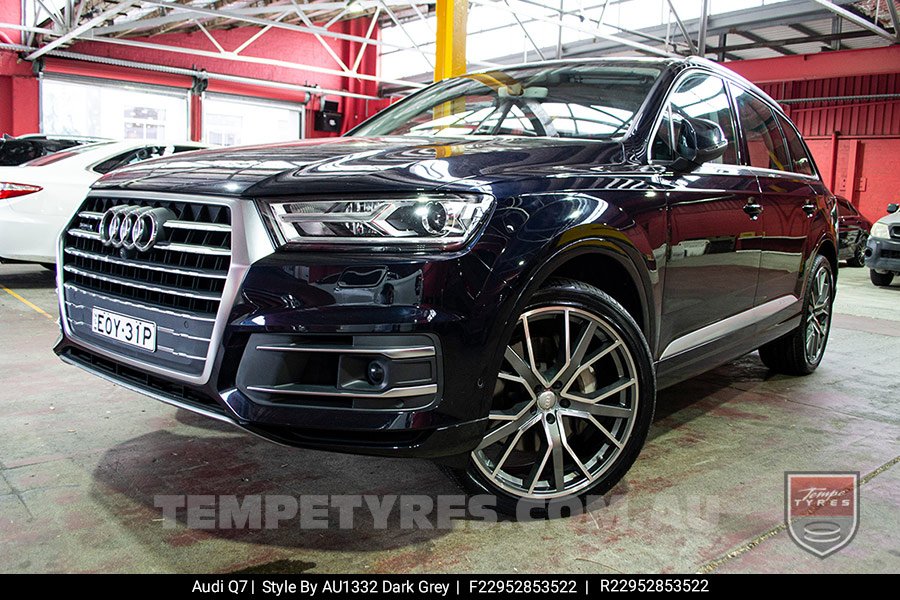 22x9.5 1332 AU1332 Dark Grey on Audi Q7