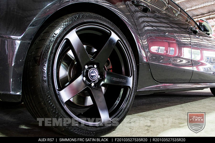 20x8.5 20x10 Simmons FR-C Satin Black NCT on AUDI RS7