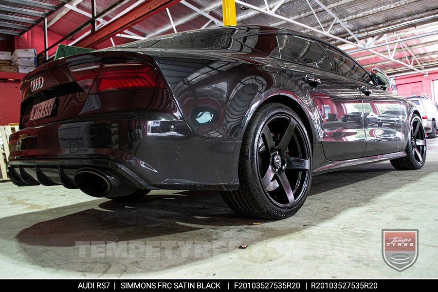 20x8.5 20x10 Simmons FR-C Satin Black NCT on AUDI RS7