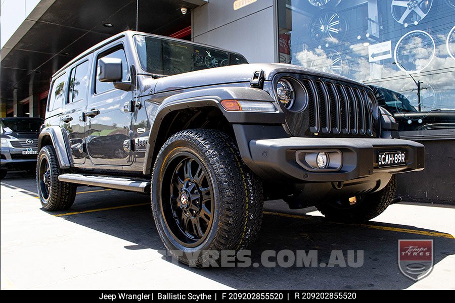 20x9.0 Ballistic Scythe on Jeep Wrangler