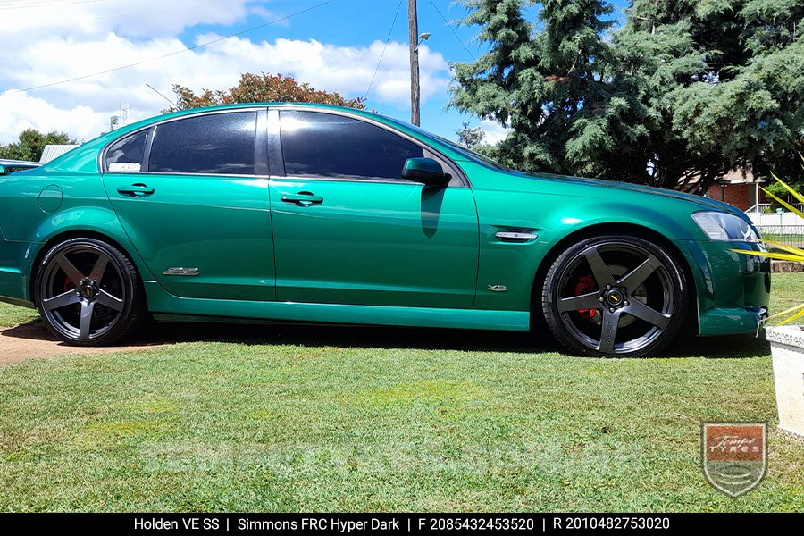 20x8.5 20x10 Simmons FR-C Hyper Dark on Holden Commodore VE