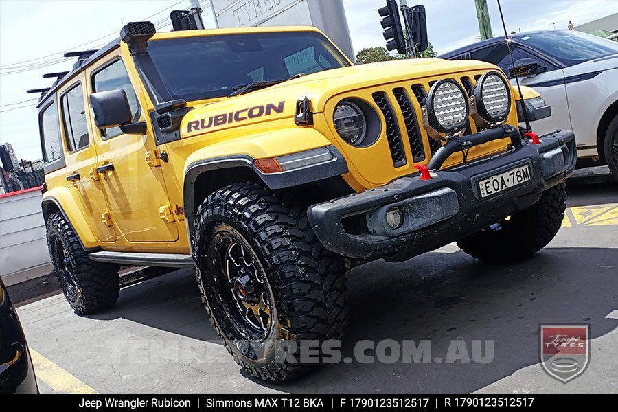 17x9.0 Simmons MAX T12 BKA on Jeep Wrangler