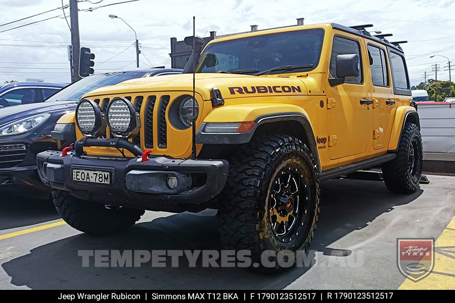 17x9.0 Simmons MAX T12 BKA on Jeep Wrangler