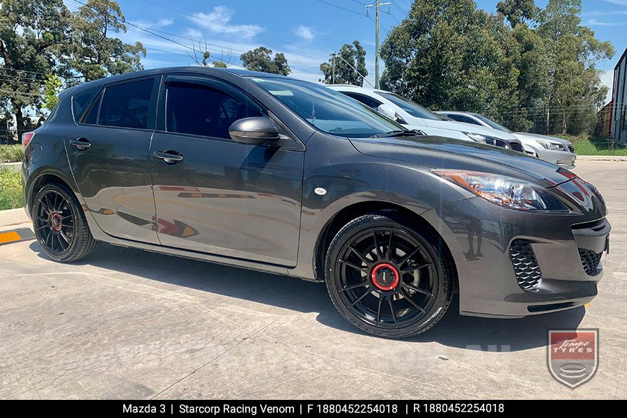 18x8.0 Starcorp Racing VENOM on Mazda 3