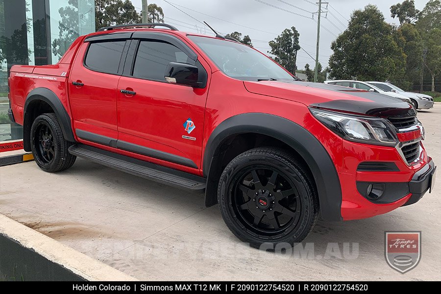 20x9.0 Simmons MAX T12 MK on Holden Colorado
