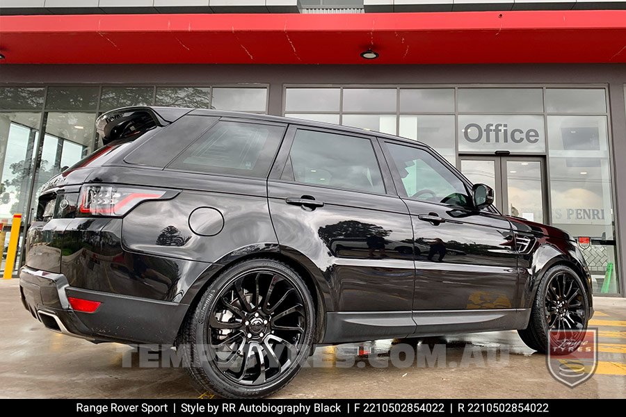 22x10 1195 Autobiography Black on Range Rover Sport