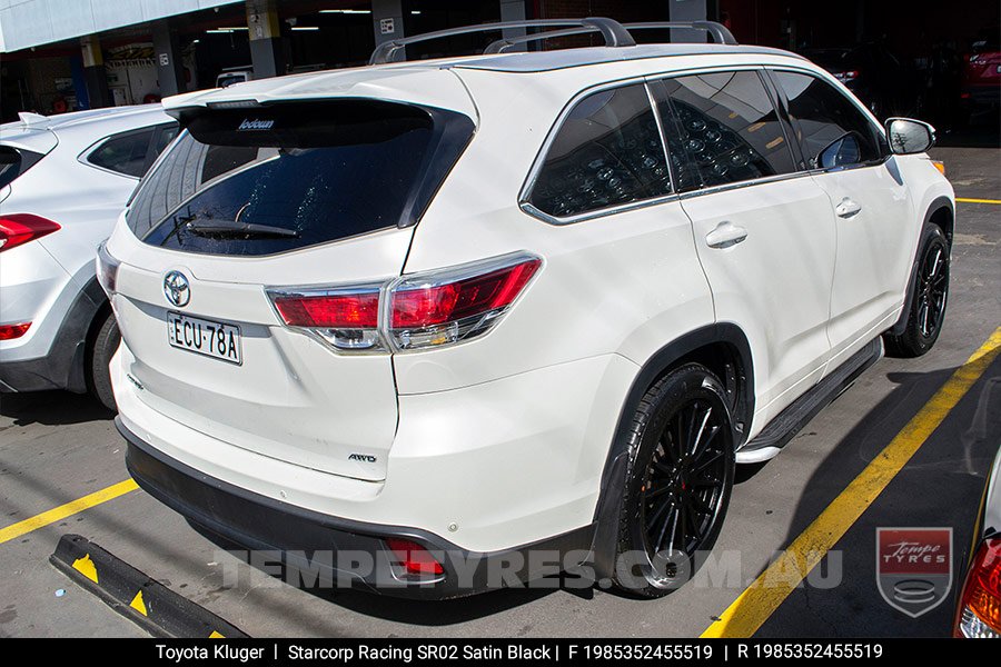 19x8.5 Starcorp Racing SR01 Satin Black on Toyota Kluger