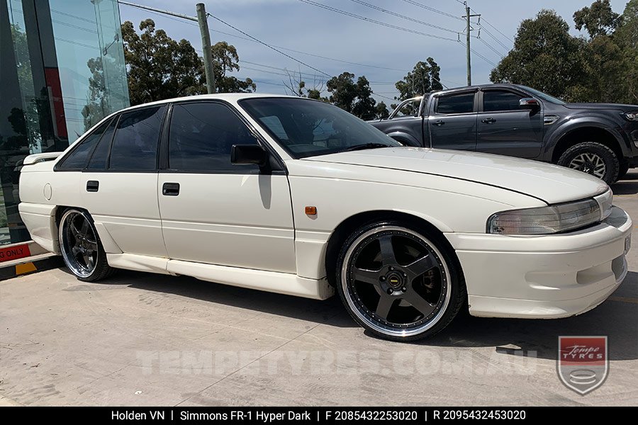 20x8.5 20x9.5 Simmons FR-1 Hyper Dark on Holden Commodore VN