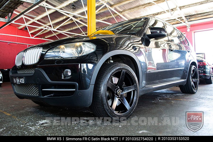 20x8.5 20x10 Simmons FR-C Satin Black NCT on BMW X5