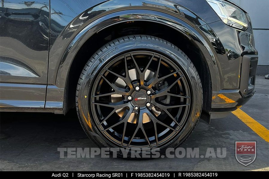 19x8.5 Starcorp Racing SR01 Satin Black on Audi Q2