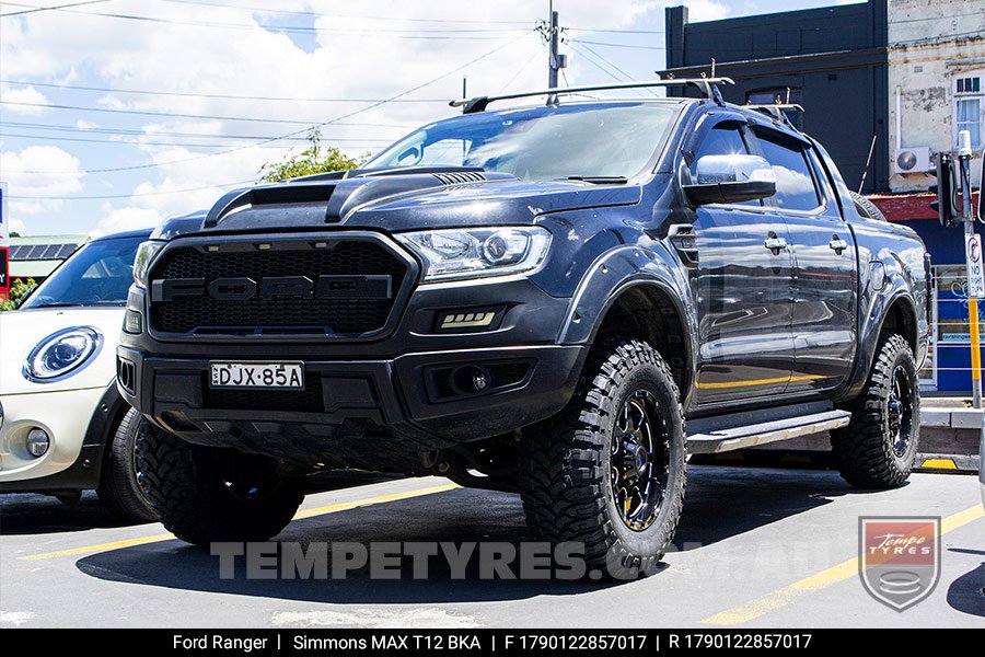 17x9.0 Simmons MAX T12 BKA on Ford Ranger