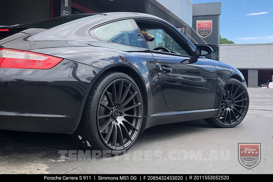 20x8.5 20x10 Simmons MS1 DG on Porsche Carrera