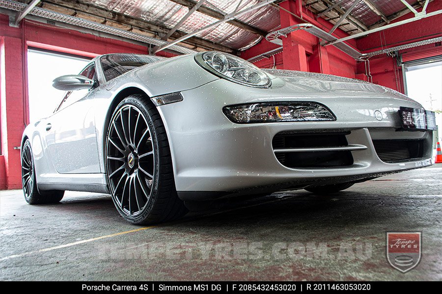 20x8.5 20x10 Simmons MS1 DG on Porsche Carrera