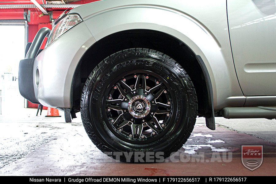 17x9.0 Grudge Offroad DEMON Milling Windows on Nissan Navara