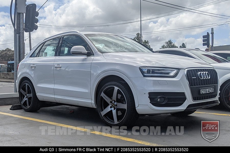 20x8.5 20x10 Simmons FR-C Black Tint NCT on Audi Q3