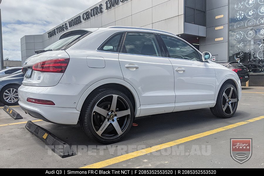 20x8.5 20x10 Simmons FR-C Black Tint NCT on Audi Q3