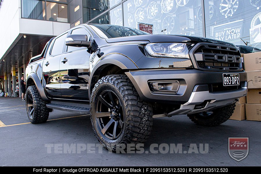 20x9.5 Grudge Offroad ASSAULT Matt Black on Ford Ranger Raptor