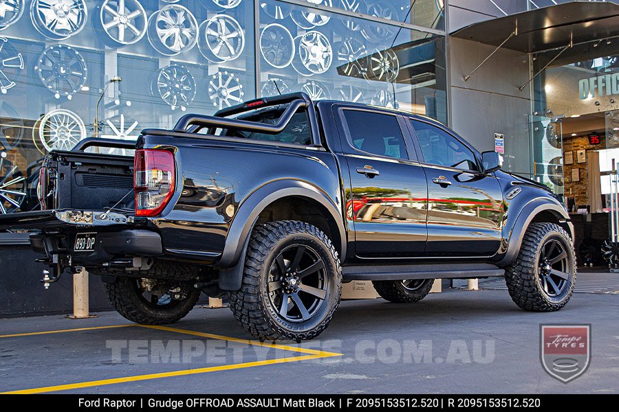 20x9.5 Grudge Offroad ASSAULT Matt Black on Ford Ranger Raptor