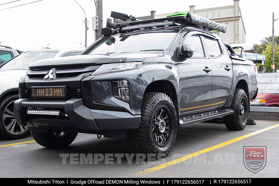 17x9.0 Grudge Offroad DEMON Milling Windows on Mitsubishi Triton