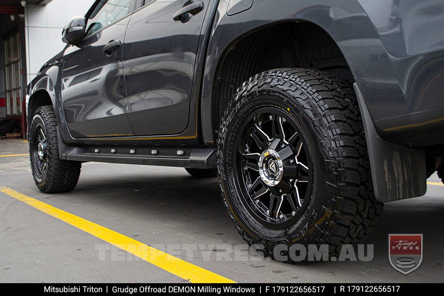 17x9.0 Grudge Offroad DEMON Milling Windows on Mitsubishi Triton