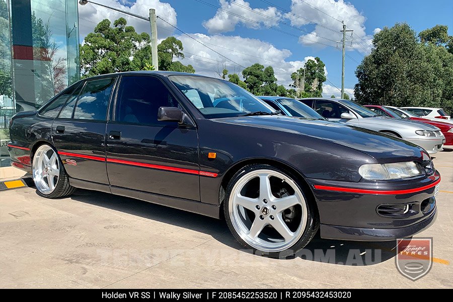 20x8.5 20x9.5 Walky Silver on HOLDEN COMMODORE VR