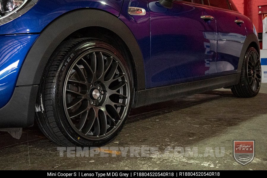 18x8.0 Lenso Type-M DG on Mini Cooper S