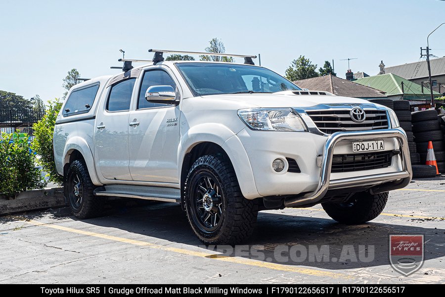 17x9.0 Grudge Offroad DEMON Milling Windows on Toyota Hilux