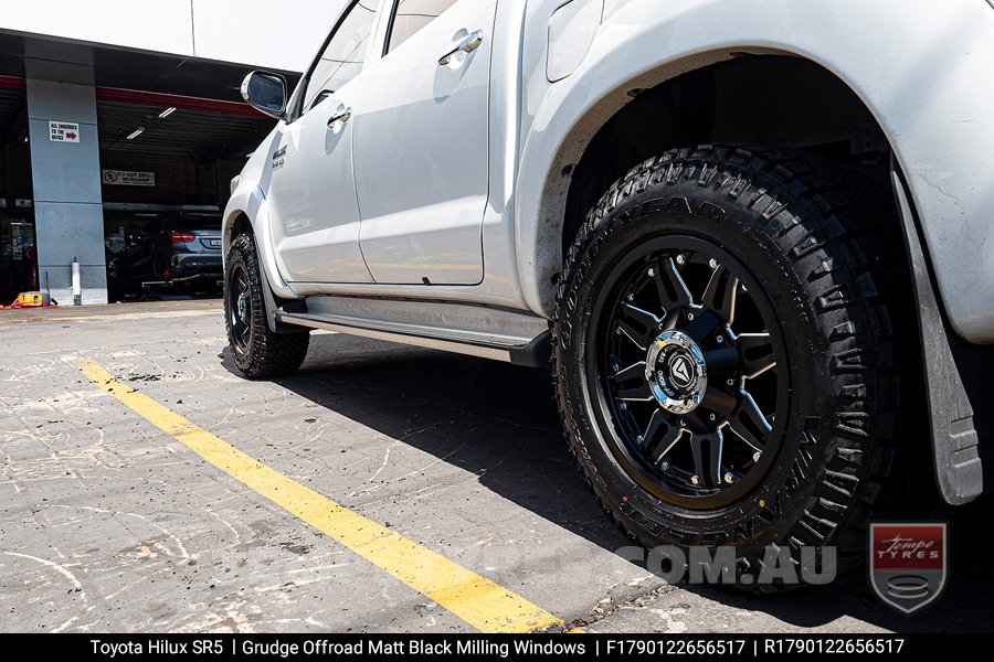 17x9.0 Grudge Offroad DEMON Milling Windows on Toyota Hilux