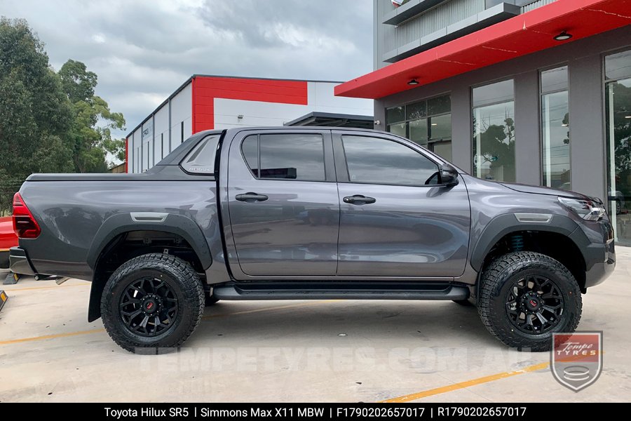 17x9.0 Simmons MAX X11 MBW on Toyota Hilux SR5