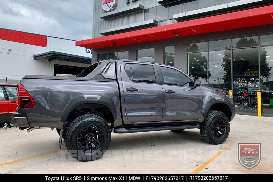 17x9.0 Simmons MAX X11 MBW on Toyota Hilux SR5