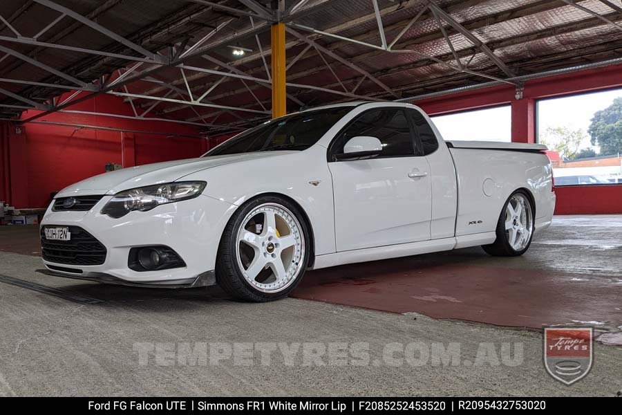 20x8.5 20x9.5 Simmons FR-1 White on Ford Falcon