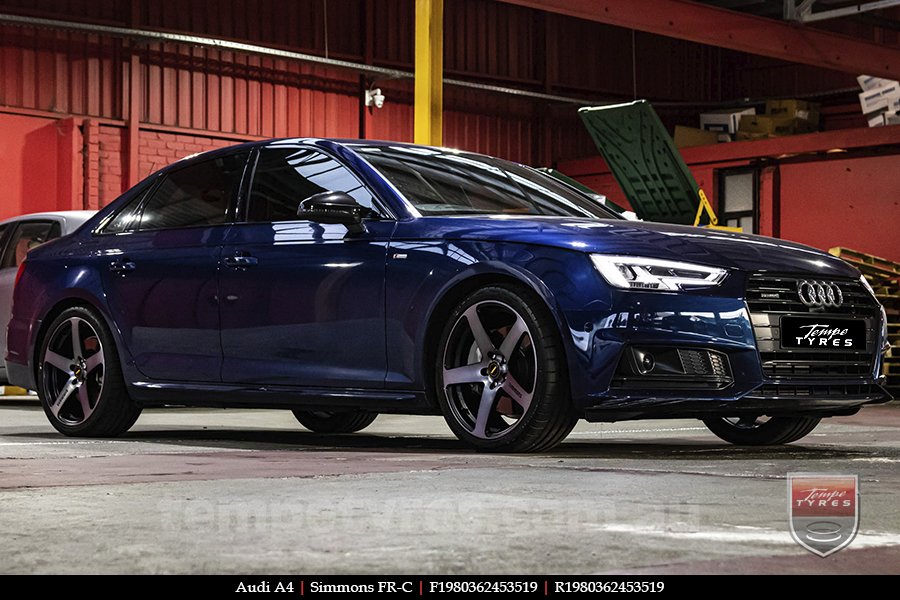 19x8.0 19x9.0 Simmons FR-C Black Tint NCT on AUDI A4