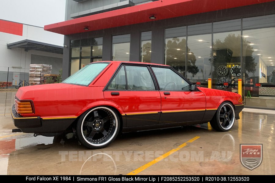 20x8.5 20x10 Simmons FR-1 Gloss Black Mirror Lip on Ford Falcon