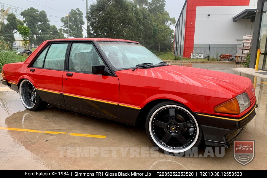 20x8.5 20x10 Simmons FR-1 Gloss Black Mirror Lip on Ford Falcon