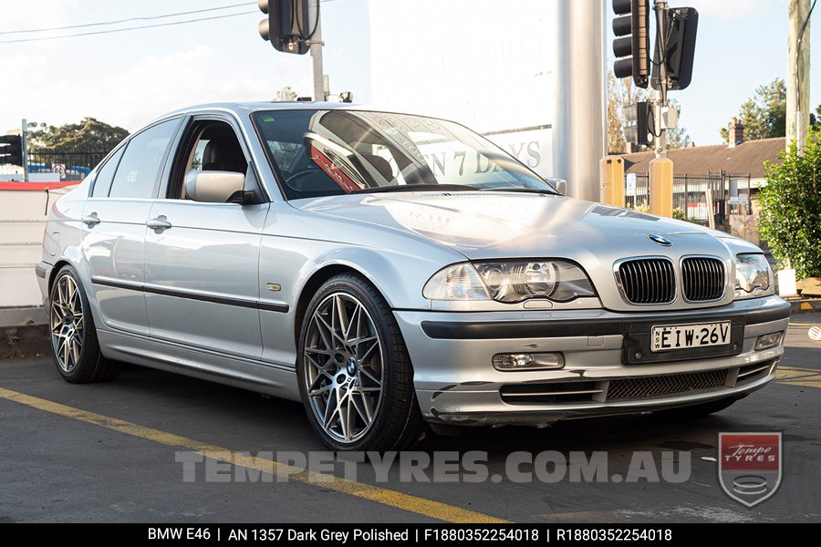 18x8.0 1357 BMGT Dark Grey on BMW E46