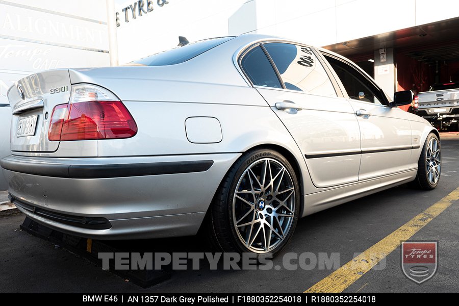 18x8.0 1357 BMGT Dark Grey on BMW E46