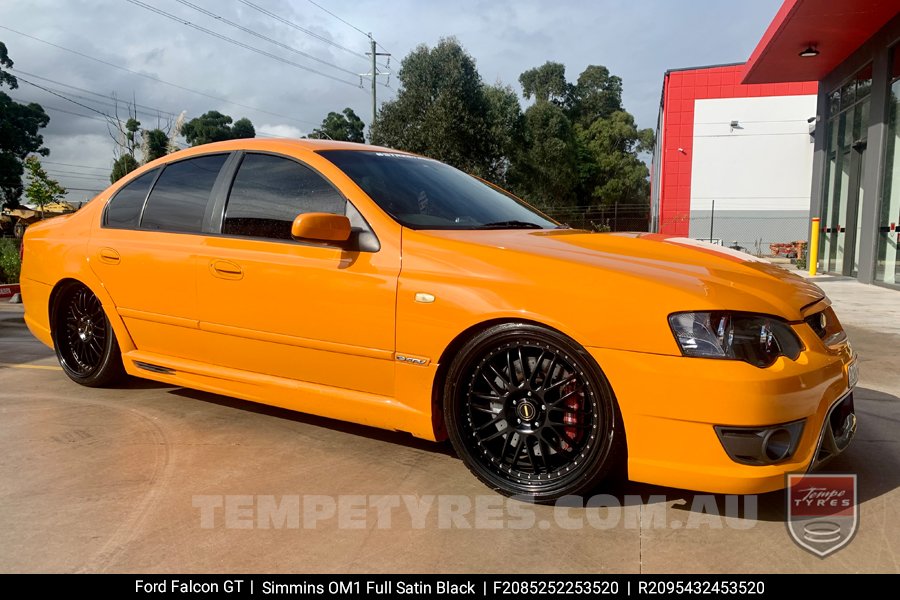 20x8.5 20x9.5 Simmons OM-1 Satin Black on Ford Falcon