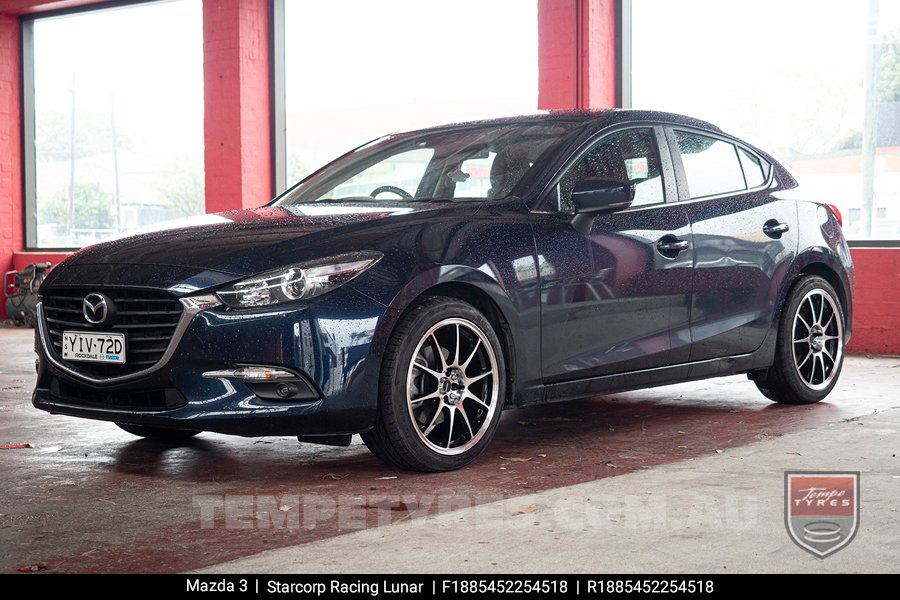 18x8.5 Starcorp Racing LUNAR on Mazda 3