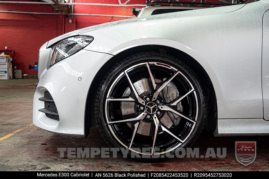 20x8.5 20x9.5 5626 MB507 Black Polished on Mercedes E-Class