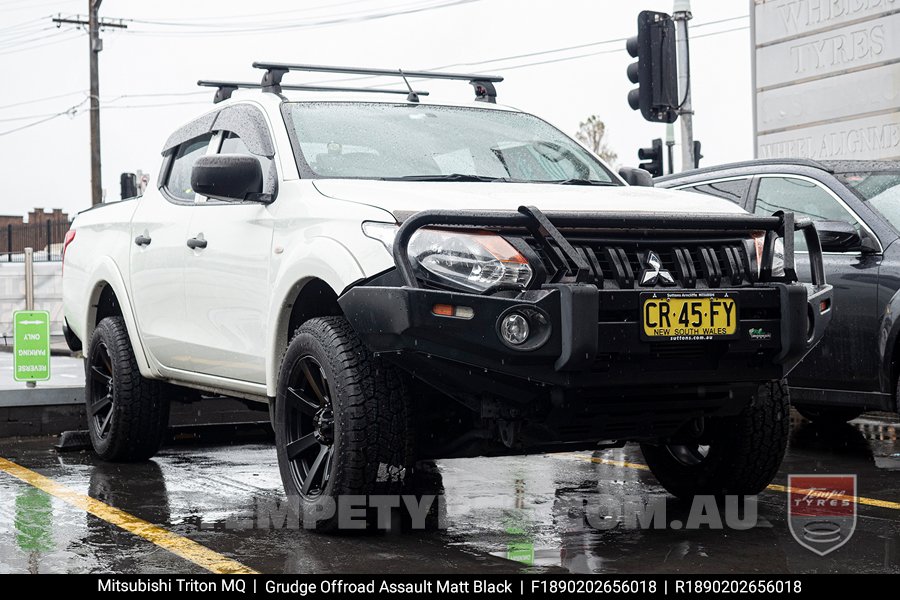 18x9.0 Grudge Offroad ASSAULT Matt Black on Mitsubishi Triton