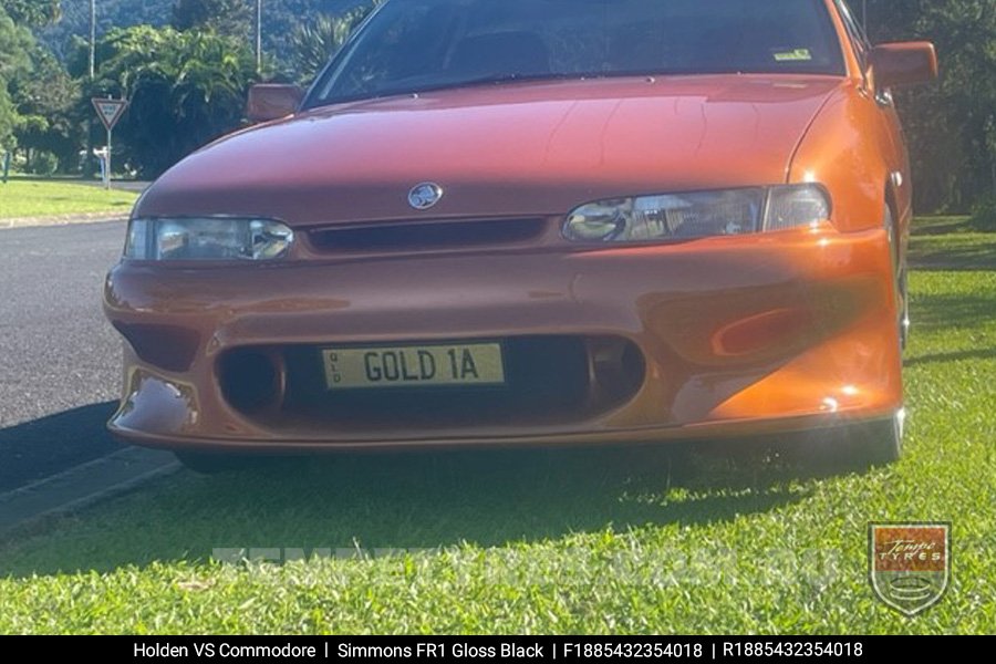 18x8.5 18x9.5 Simmons FR-1 Gloss Black on Holden Commodore VS